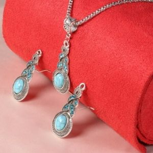 2 piece necklace and earrings set alloy petite